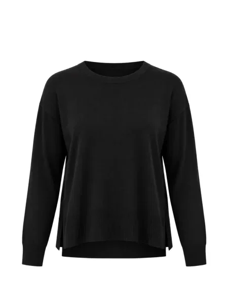 Pulover Kaos cu decolteu rotund negru