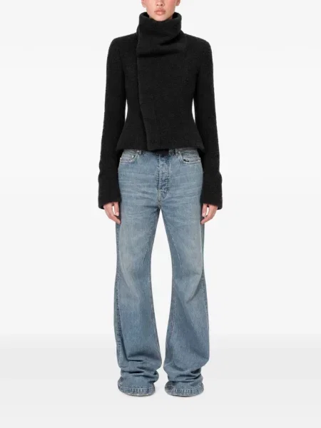 Geacă Rick Owens asimetrică negru