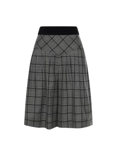 Bermudy Valentino Garavani wełniane w kratkę szare