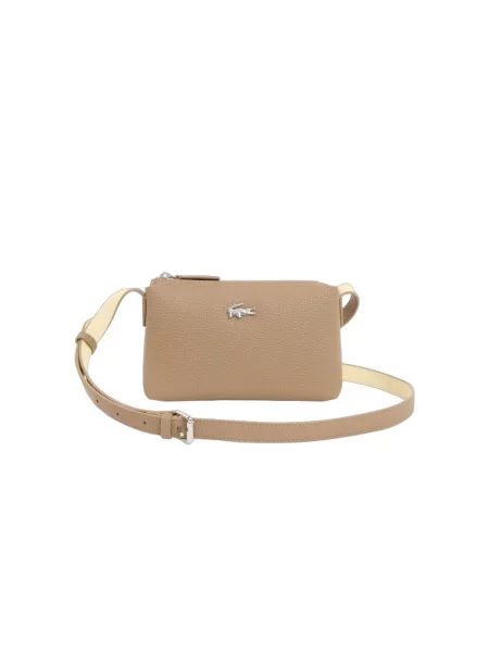Geanta crossbody Lacoste bej