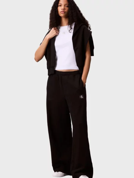 Махровые брюки Calvin Klein Jeans черные