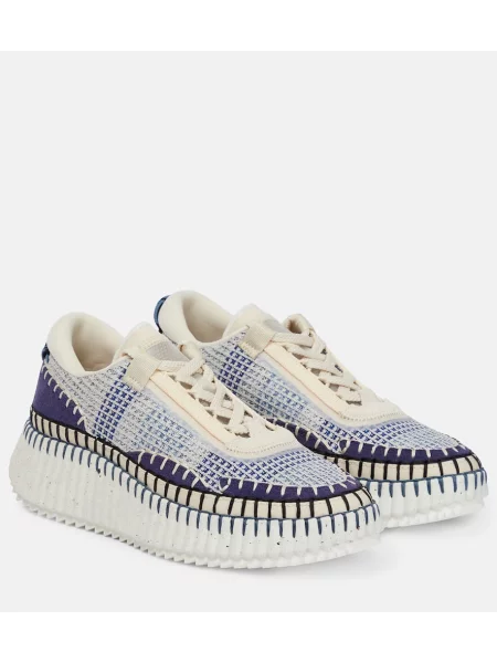 Sneakerși Chloã© plasă albastru