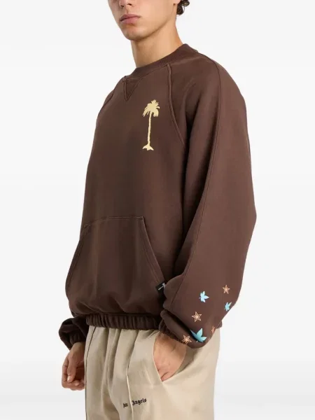 Hanorac crewneck Palm Angels maro