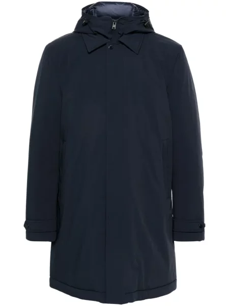 Kabát Woolrich s kapucí modrý