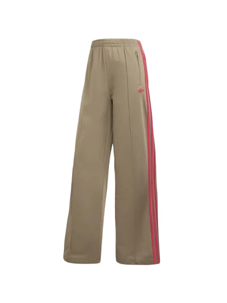 Pantaloni Adidas alergare cu model piele de șarpe cu broderie maro