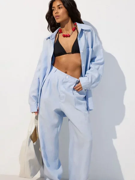 Лляна Сорочка Estro блакитний