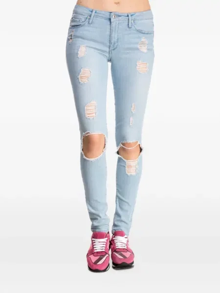 Blugi skinny Black Orchid zdrențuiți skinny fit negru