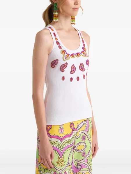 Топ Maliparmi бродиран бяло