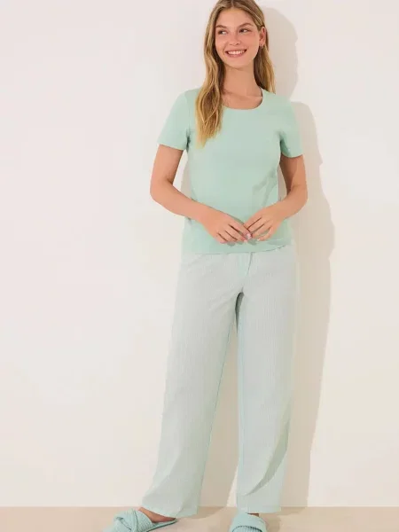 Пижама women'secret дамска от зелено