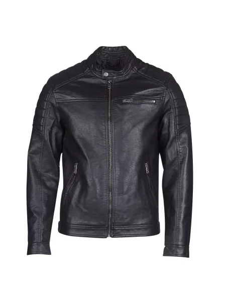 Usnjena jakna Jack & Jones črna