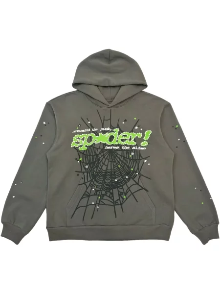 Hanorac cu glugă Sp5der verde