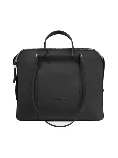Torba na laptopa Piquadro skórzana czarna