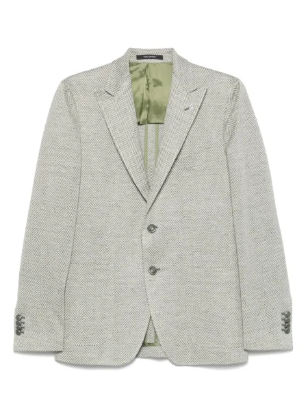 Sacou Tagliatore cu model herringbone verde