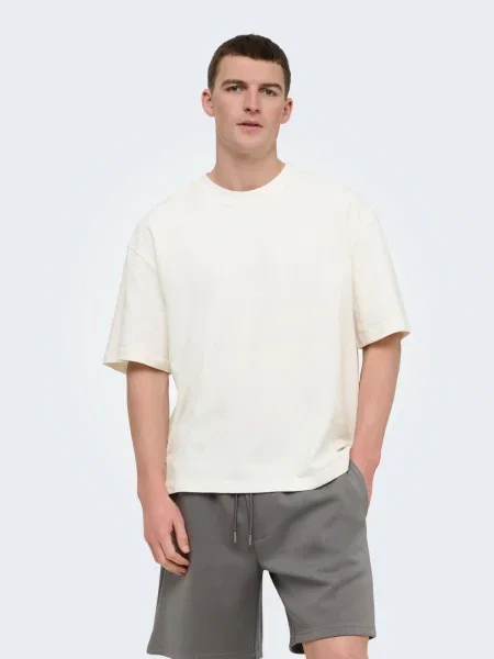Only & Sons Póló ONSLenny természetes fehér