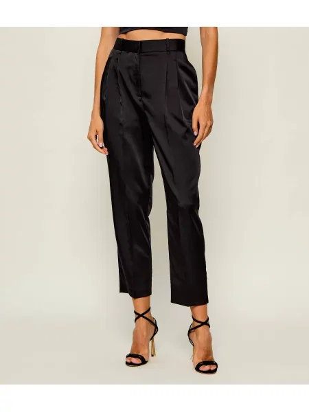 Elisabetta Franchi De satin pantaloni | Relaxed fit negru