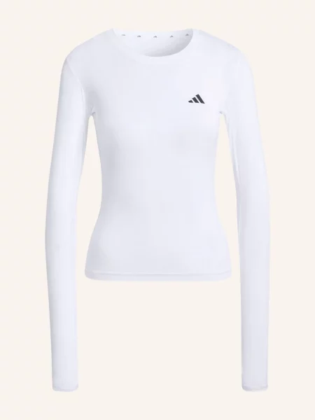 Dlouhé tričko s dlouhým rukávem Adidas Performance bílé