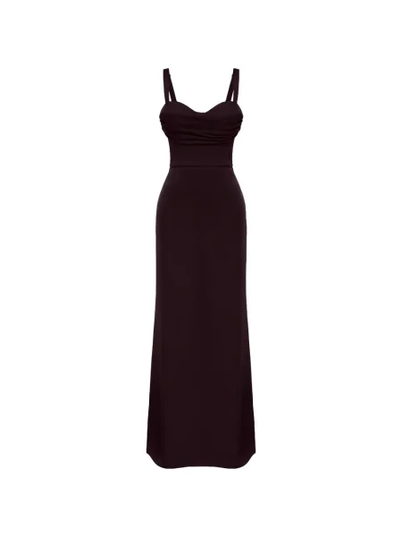Rochie maxi Post Meridiem de costum maro
