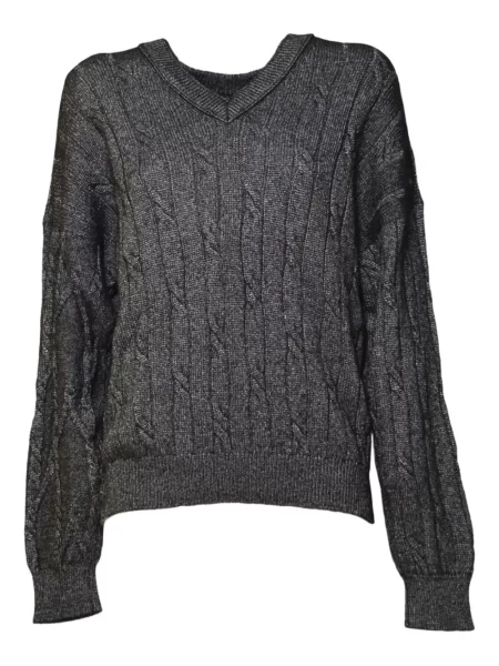 Pulover Solotre cu decolteu în V gri
