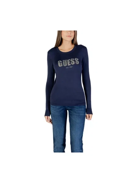 Top Guess z kamieniami niebieski