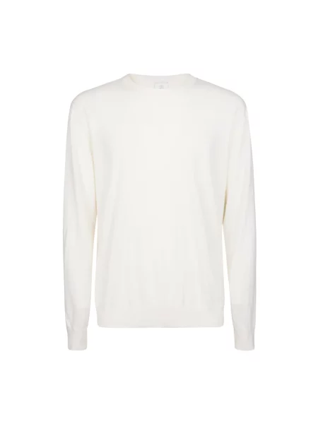 Sweter Eleventy z okrągłym dekoltem biały