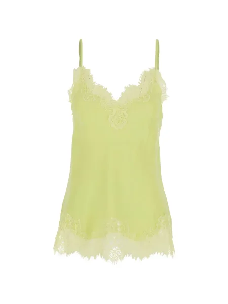 Top Gold Hawk bez rękawów koronkowy żółty