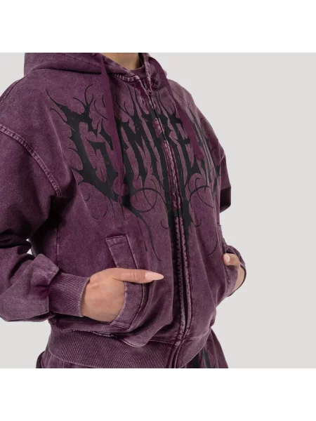 Bluza fitness z kapturem i zamkiem Abyss czerwona