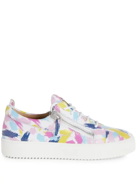 Sneakerși Giuseppe Zanotti cu imagine alb