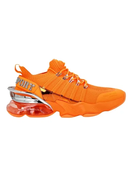 Sneakersy Plein Sport w tygrysie prążki pomarańczowe