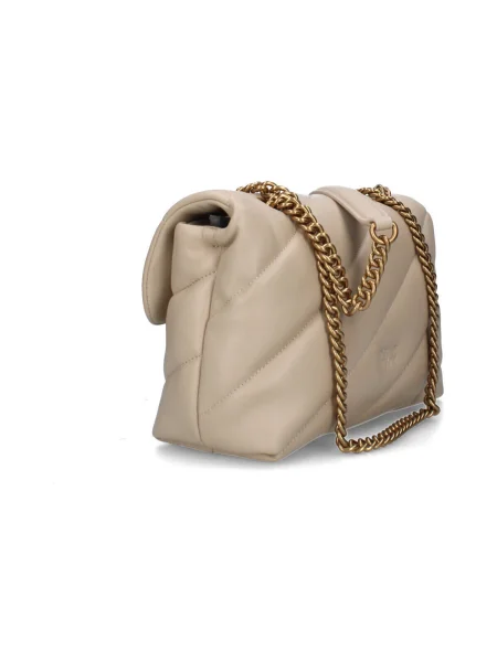 Klasická crossbody kabelka Pinko béžová