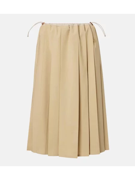 Spódnica plisowana Moncler do kolan beżowa