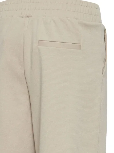 Długie szerokie lniane kuloty Ichi beżowe