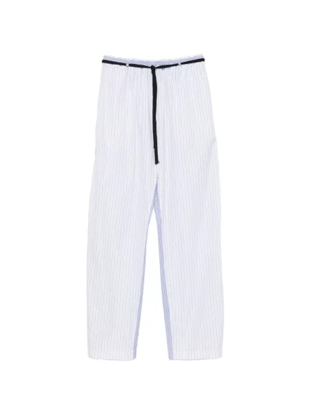 Pantaloni Barena cu dungi cu cordon alb