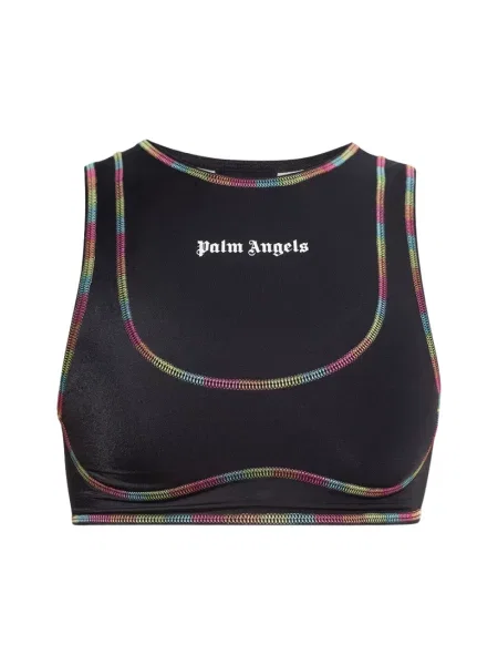 Top Palm Angels z cekinami o skróconej długości czarny