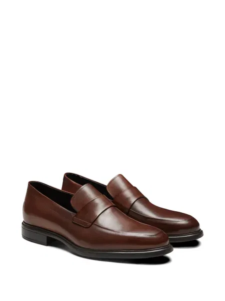 Pantofi loafer Fratelli Rossetti din piele cu bretele maro