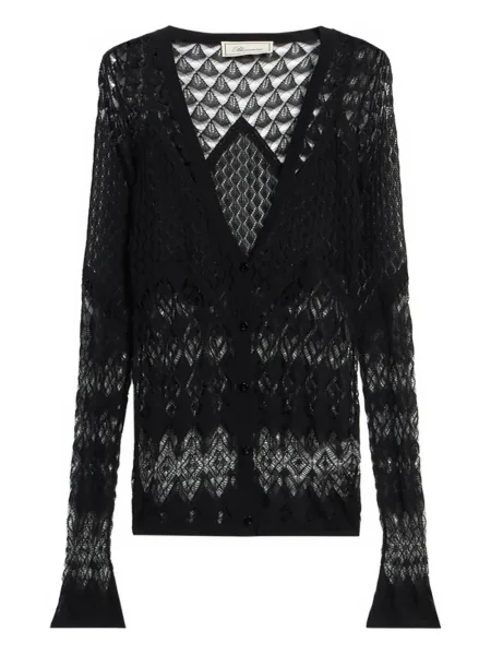 Cardigan Blumarine cu decolteu în V negru