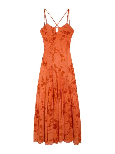 Bershka Nyári ruhák narancs / rubinvörös