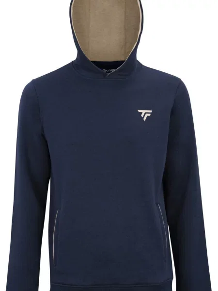 Bluza z kapturem Tecnifibre Fleece Hoodie niebieska