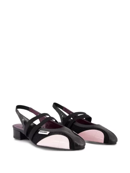Pantofi cu toc Carel Paris plasă slingback negru