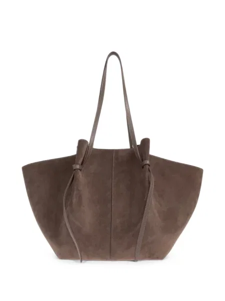 Geantă shopper Yuzefi din piele de căprioară maro