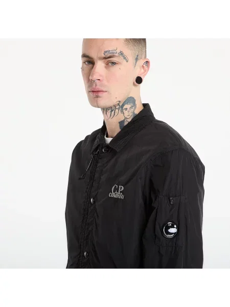 Jachetă C.P. Company Chrome-R Zipped Lens Overshirt Black L negru