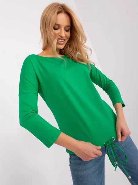 Bluză Fashionhunters verde