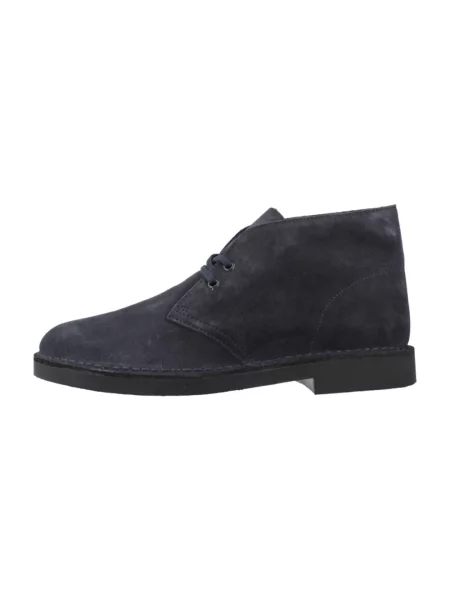 Trzewiki Clarks skórzane eleganckie niebieskie