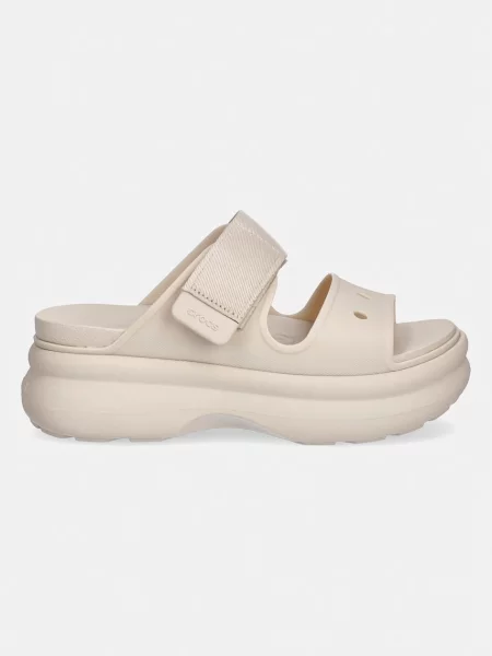 Шлепанцы Crocs на платформе с ремешками