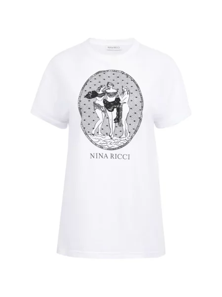 Tricou Nina Ricci cu imagine alb