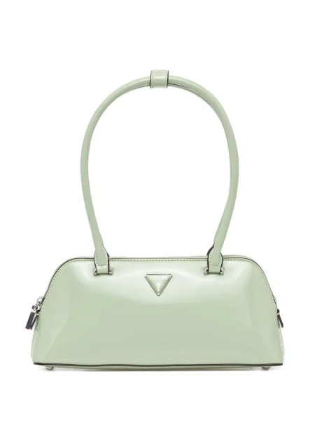 Geantă shopper Guess cu autograf verde