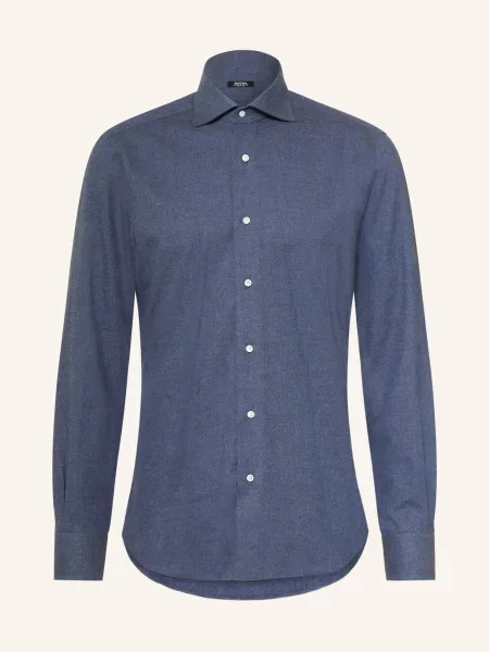 Barba Napoli Flanelová Košile Slim Fit černošedá