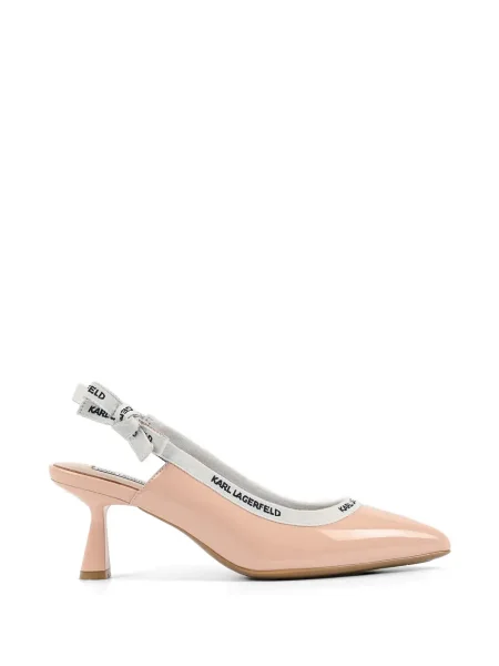 Pantofi cu toc Karl Lagerfeld cu funde slingback
