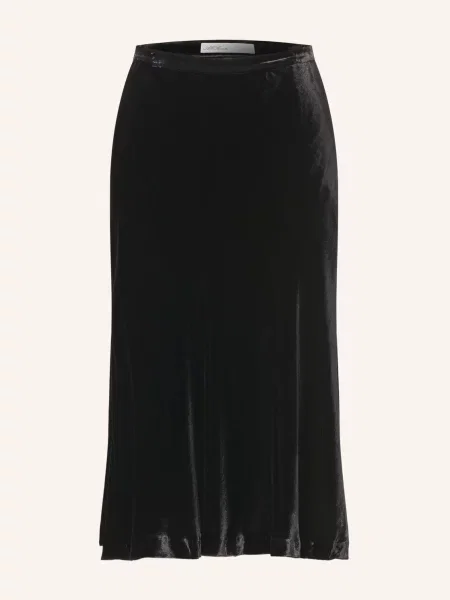 Allsaints Sametová Sukně Nalia černá