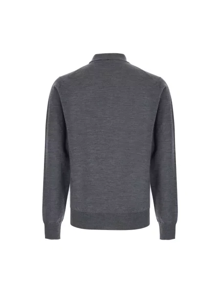 Koszulka polo Emporio Armani z kołnierzem szara