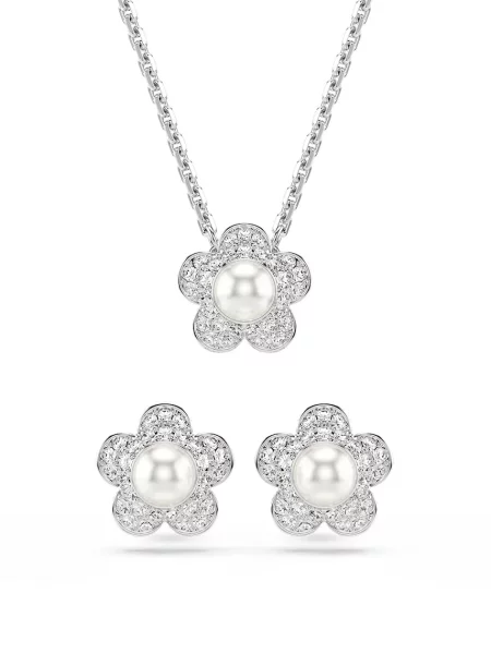 Swarovski Nyaklánc és fülbevaló szett Ezüst fehér